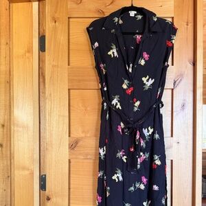 Billabong floral maxi sundress with tie belt